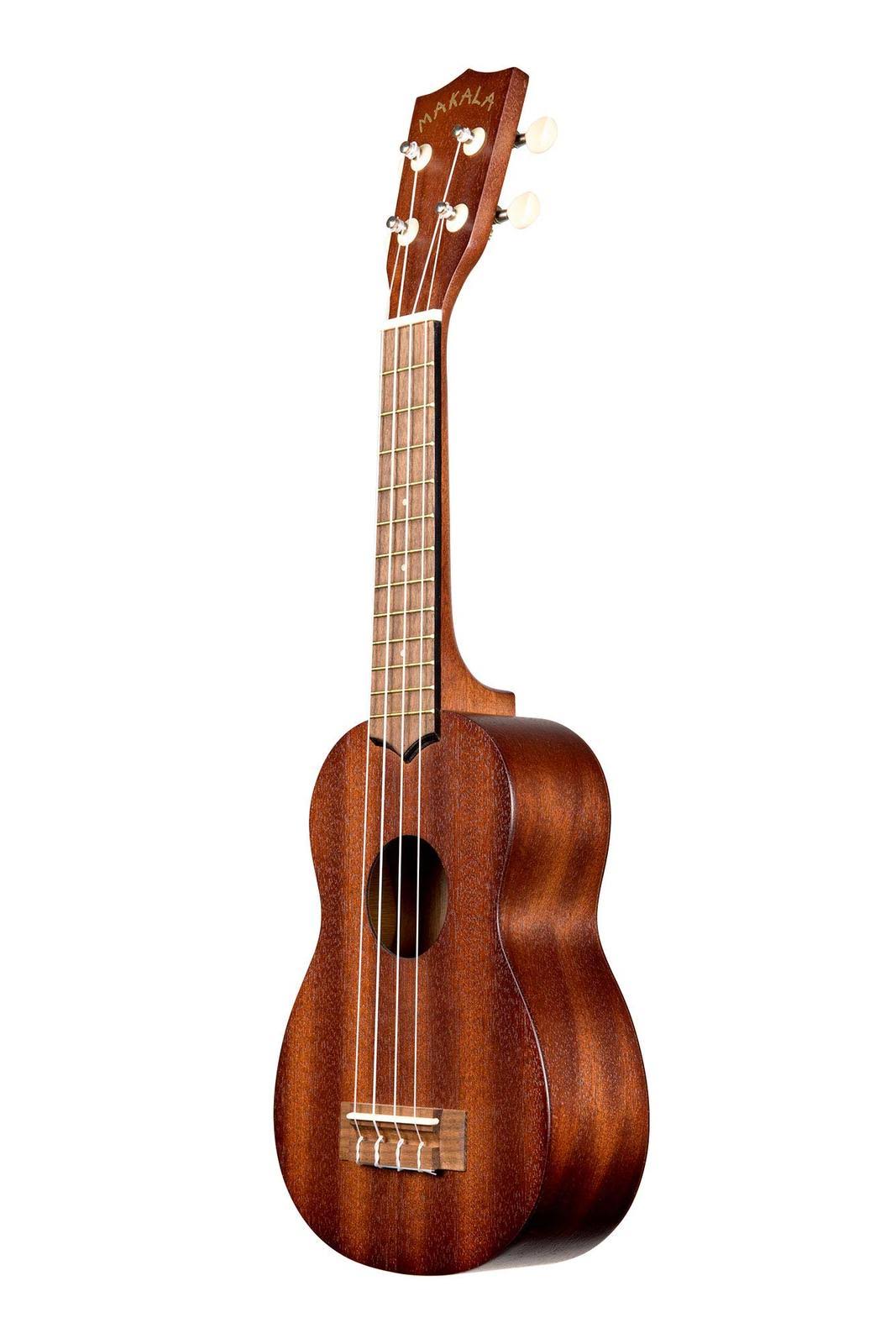 Makala Soprano Mahogany Ukulele by Kala (MK-S) White Accents - Megean
