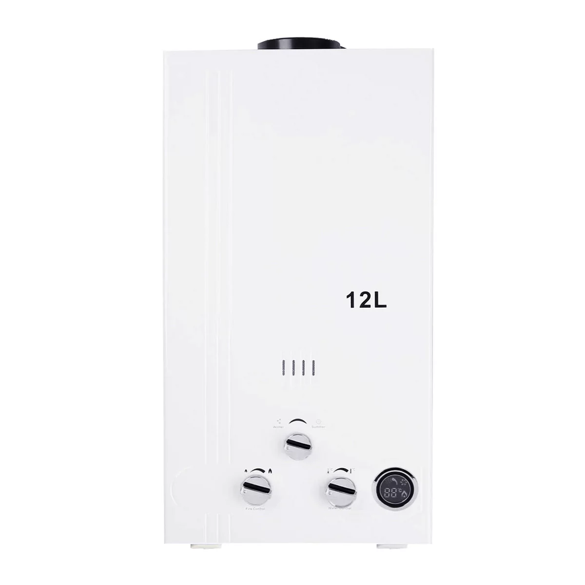 TCMT 3.2 GPM 12L Tankless Water Heater LPG Liquid Propane Gas Instant Hot Boiler with Digital Display