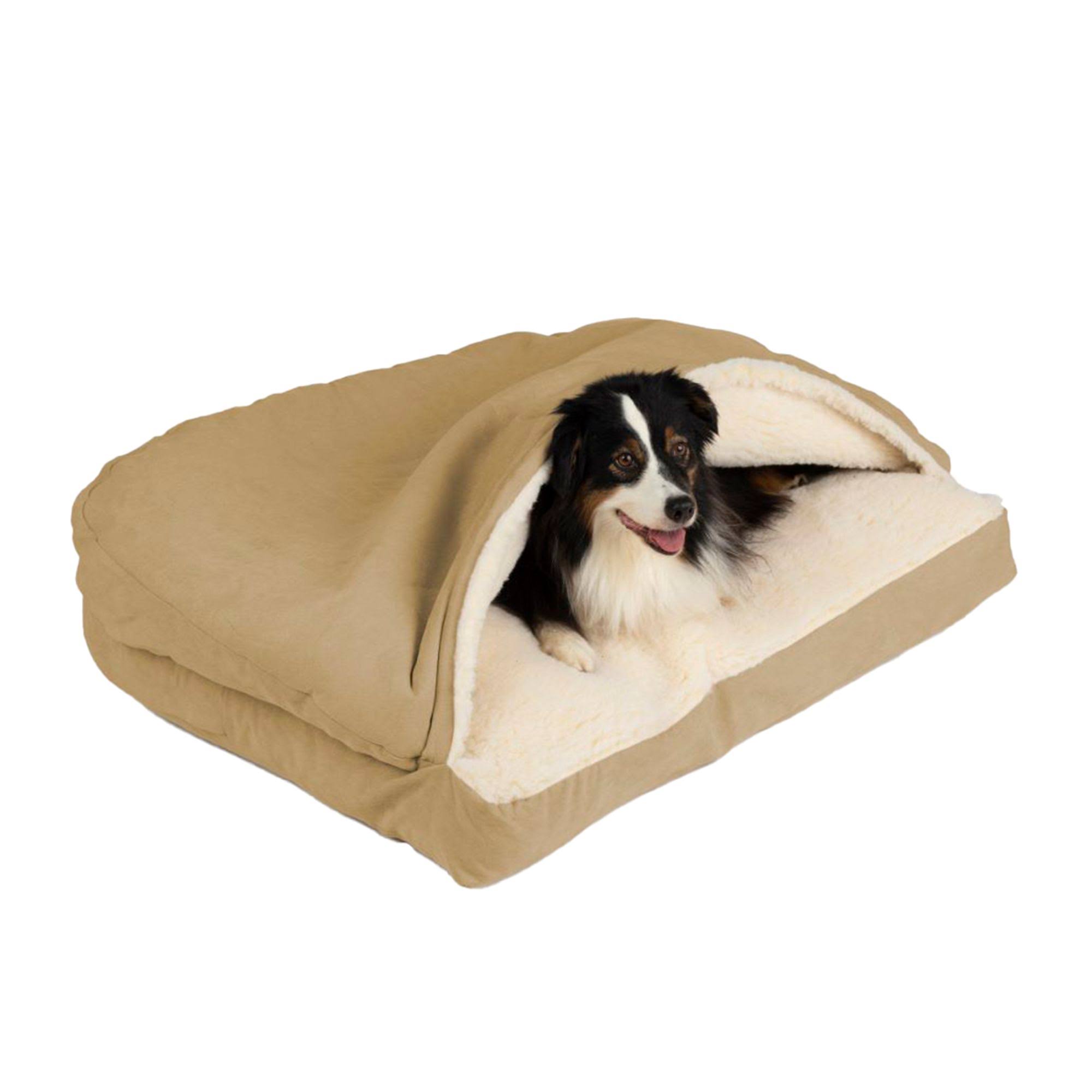 Snoozer Rectangle Cozy Cave Dog Bed, Extra Large - Khaki, Size: XL, Beige