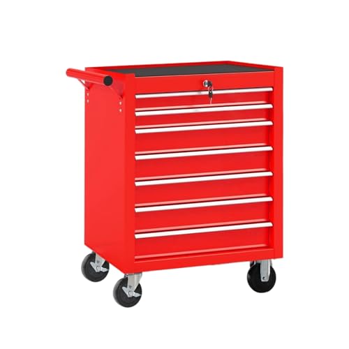 7-Drawer Rolling Tool Chest with Wheels, Heavy Duty Steel Tool Cart for Garage & Workshop