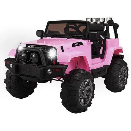 Segmart Power 4 Wheels Ride on Car Toys for Girls, 12V Ride on Cars with Remote Control, Electric Vehicles Ride on Truck w/Light