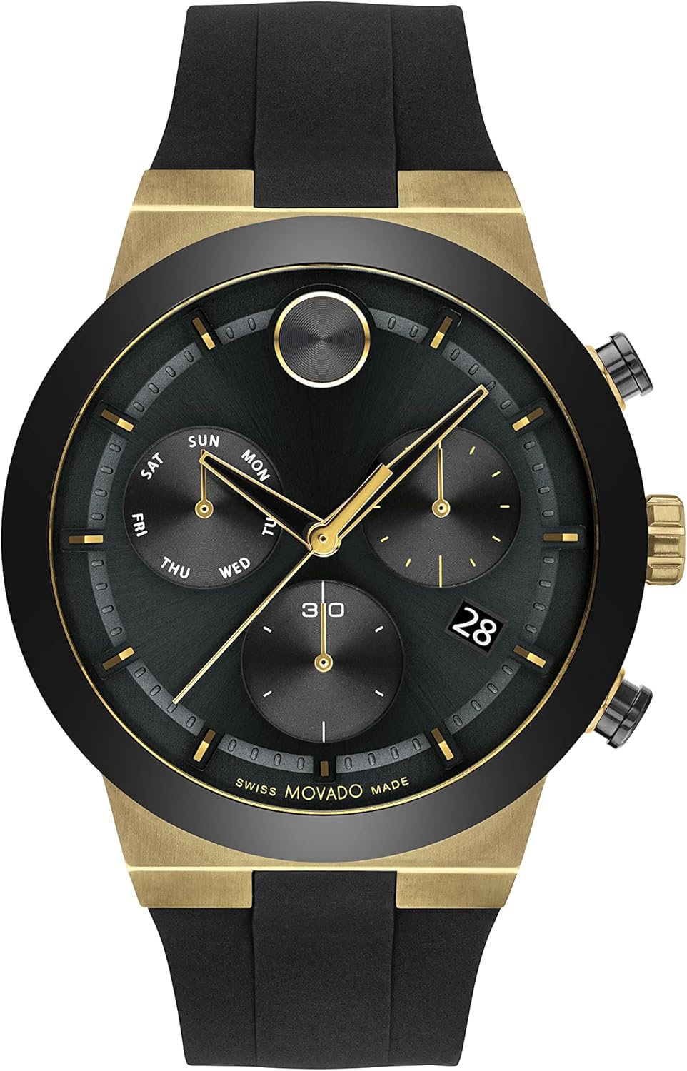 Movado Bold Fusion Men's Watch - Swiss Quartz Chronograph Movement, Silicone Strap - 5 ATM Water Resistance - Luxury Fashion Timepiece for Him