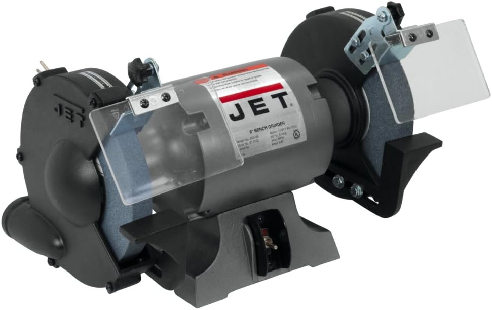 JET JBG-8B, 8-Inch Bench Grinder, 1HP, 115V 1PH (577102)