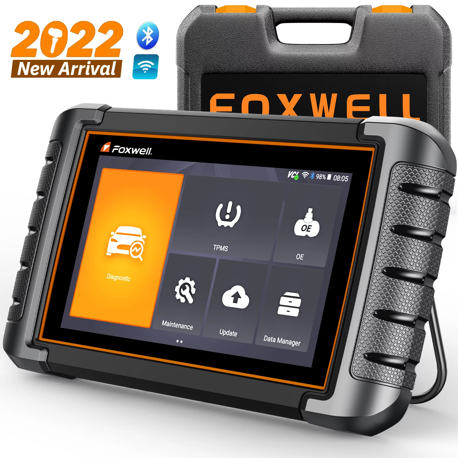 FOXWELL NT809TS Professional TPMS Programming Relearning Activation OBD2 Scanner Automotive Diagnostic Scan Tool Bi-direactional Scan Active Test