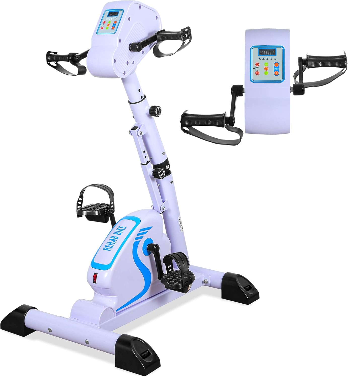 PS Physical Therapy Rehab exercise Bike Trainer, Arm Leg Health Recovery Passive Assist Motorized Pedal Exerciser for seniors