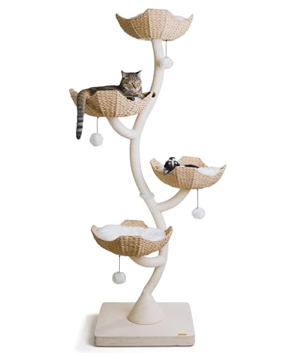 MAU 73" Tall Modern Cat Tree Scratching Tower for Large Cats, Scratching Post Condo, Cat Tower for Multiple Cats, Luxury Cat Gifts by Mau Lifestyle