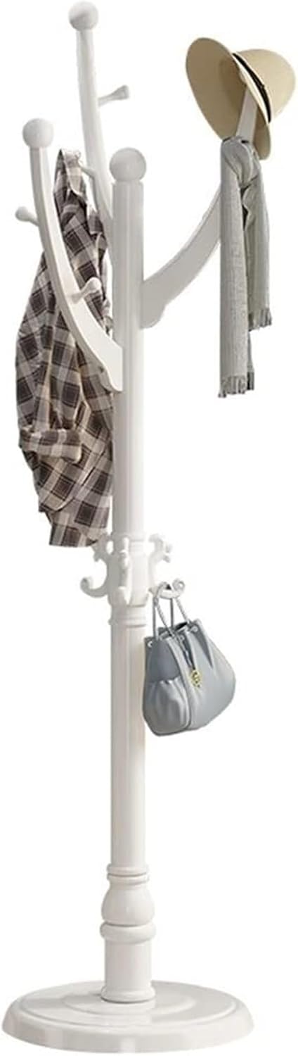 Free Standing Coat Rack Household Floor Coat Rack Coat Tree with 9 Hooks Fashionable Modern Coats and Hats Standing Coat Rack Handbag Clothes