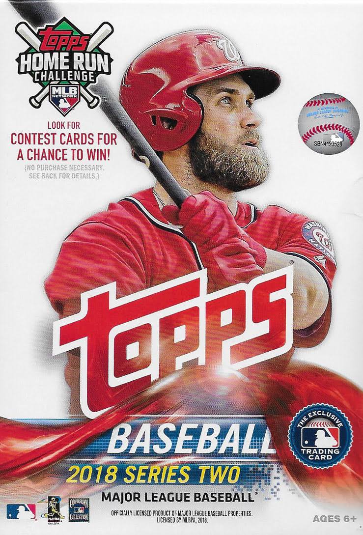 2018 Topps Series Two Factory Sealed Hanger Box with 72 Cards per Box Including 2 Retail Exclusive Legends in The Making Cards a