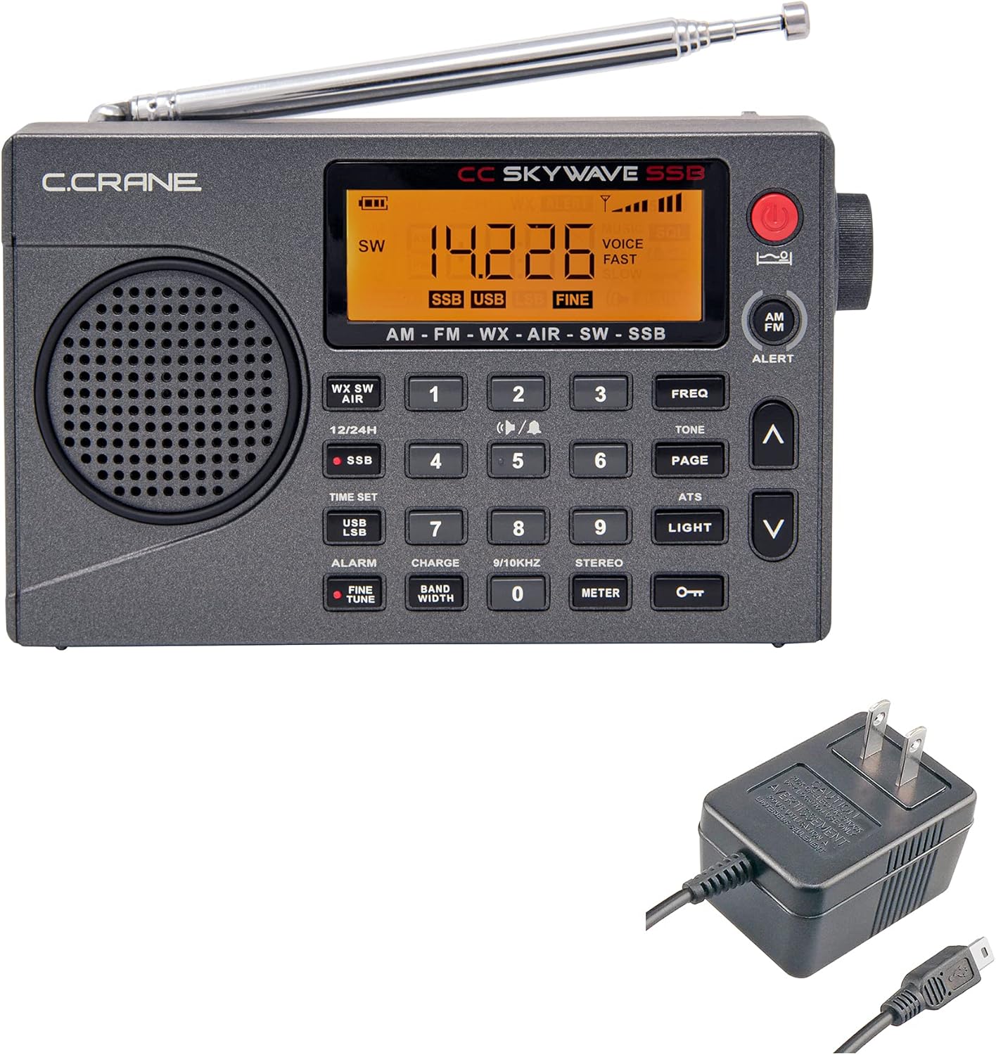 C. Crane CC Skywave SSB AM, FM, Shortwave, NOAA Weather + Alert