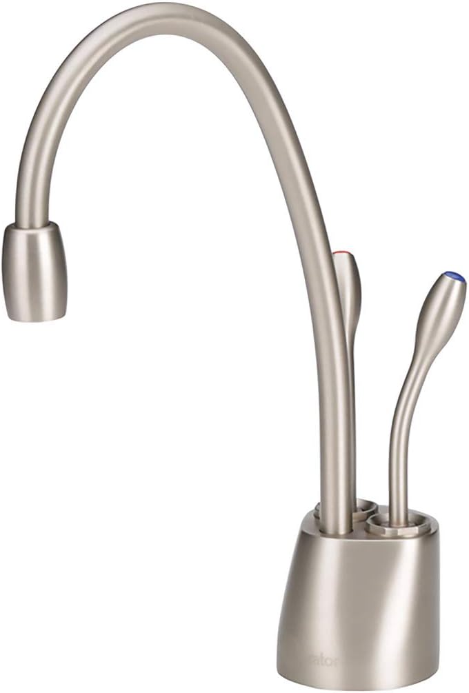 InSinkErator Contemporary Instant Hot and Cold Water Dispenser Faucet, Satin Nickel, F-HC1100SN