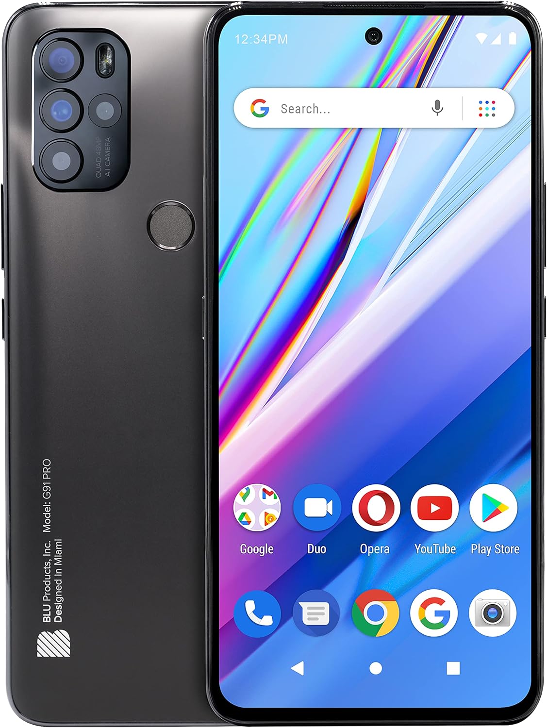 BLU G91 Pro | 2022 | 3-Day Battery | Unlocked | 6.7” Full HD+ Display | 128GB | 48MP Quad Camera | US Version | US Warranty | Graphite