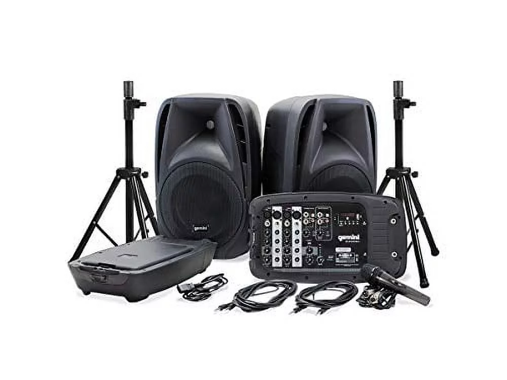 Gemini ES-210MXBLU-ST Bluetooth Portable PA System With Detachable Powered Mixer