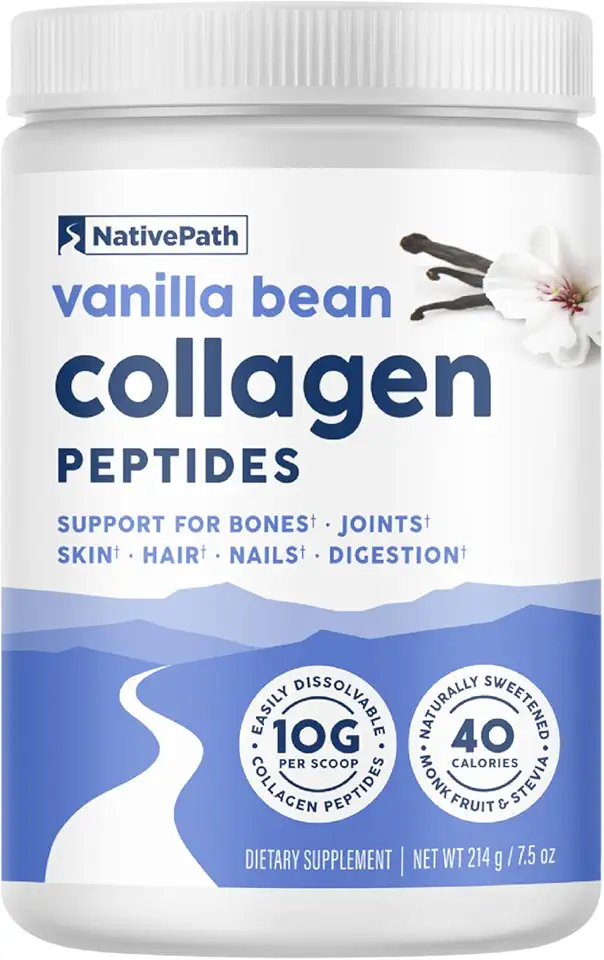 NativePath Collagen Peptides - Hydrolyzed Type 1 & 3 Collagen. Keto & Paleo Grass-Fed Protein Powder for Hair, Skin, Nails, Bones, Joints