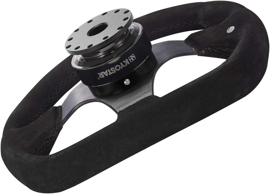 WKD Titanium Steering Wheel Quick Release Hub Adapter Snap Off Boos Kit Black #8313