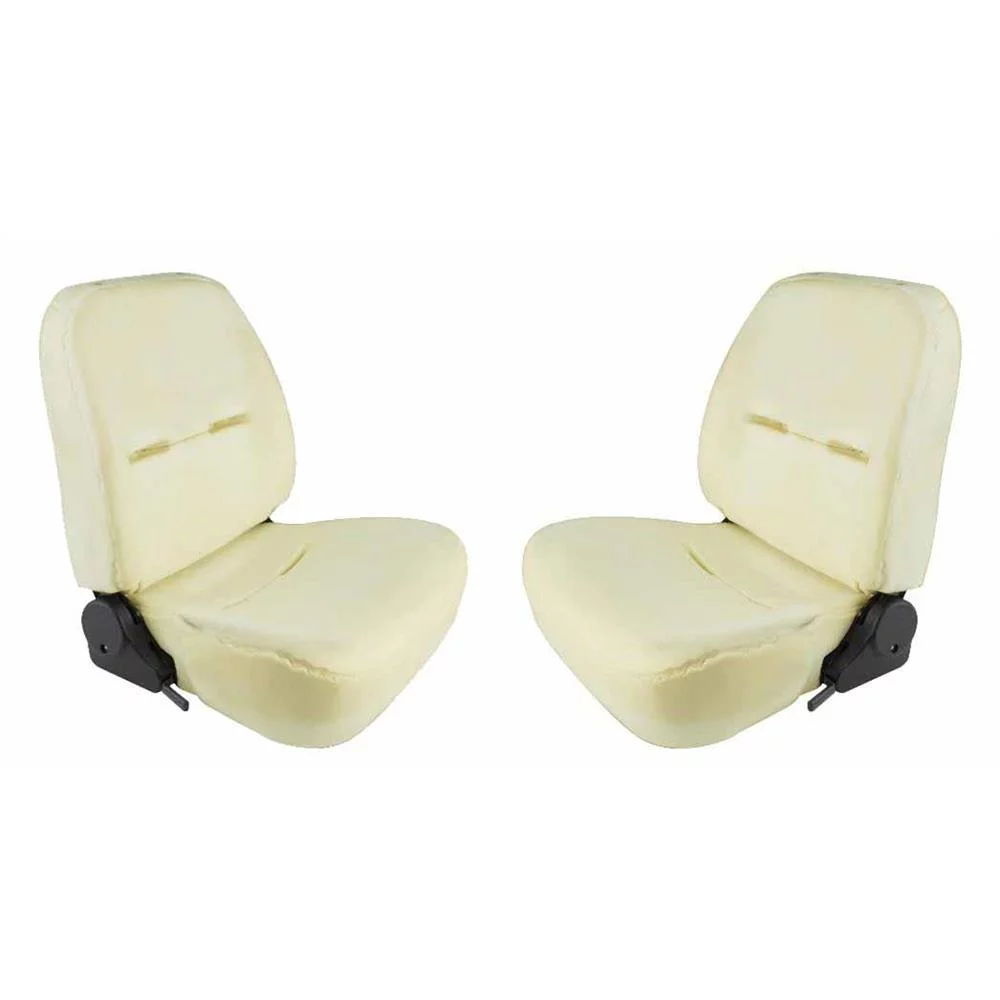 Procar Uncovered Low Back Bucket Seats, Foam Padded Driver and Passenger Uncovered Seats, Each Seat Includes a Pair of Seat Sliders, 24” Tall