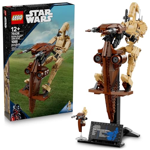 LEGO Star Wars: The Phantom Menace Battle Droid with STAP - Building & Learning Toy for Boys & Girls, Ages 12+ - Star Wars Toy & Model Kit