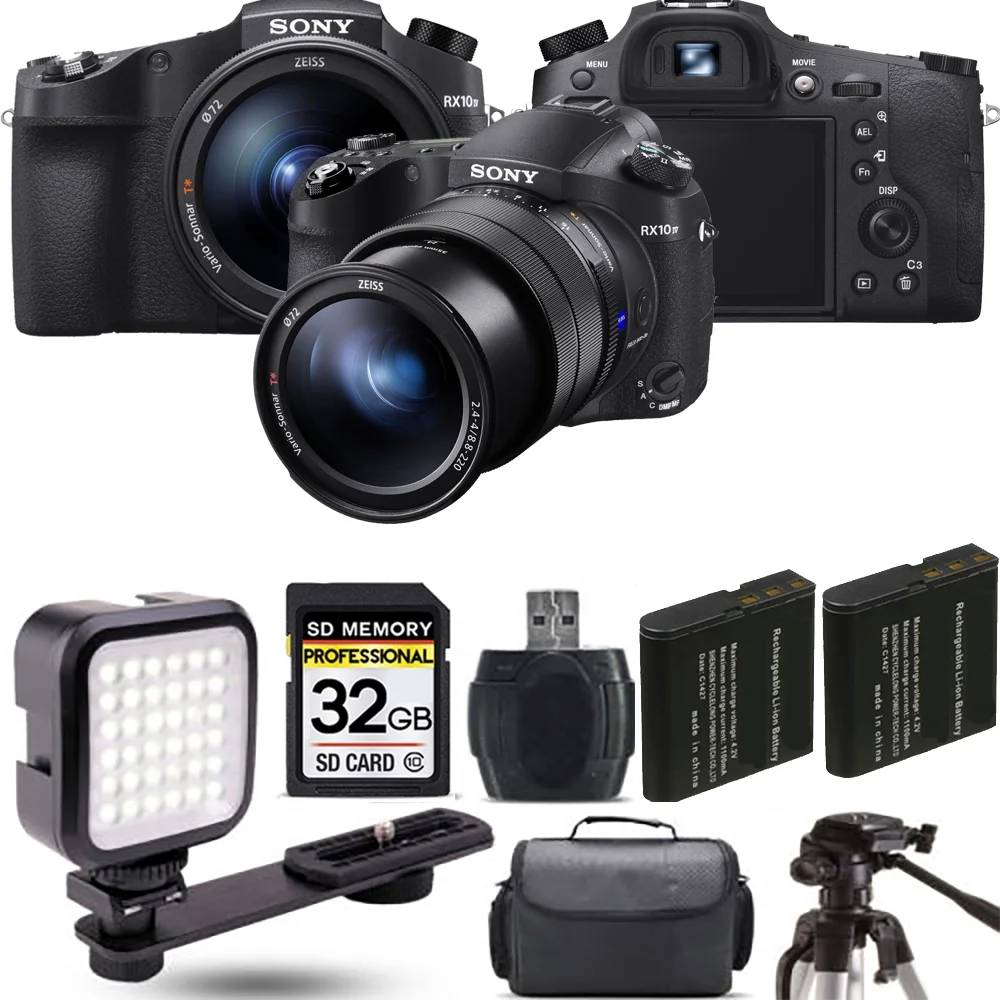 Sony Cyber-shot DSC-RX10 IV Digital Camera+ Extra Battery + LED - 32GB Kit