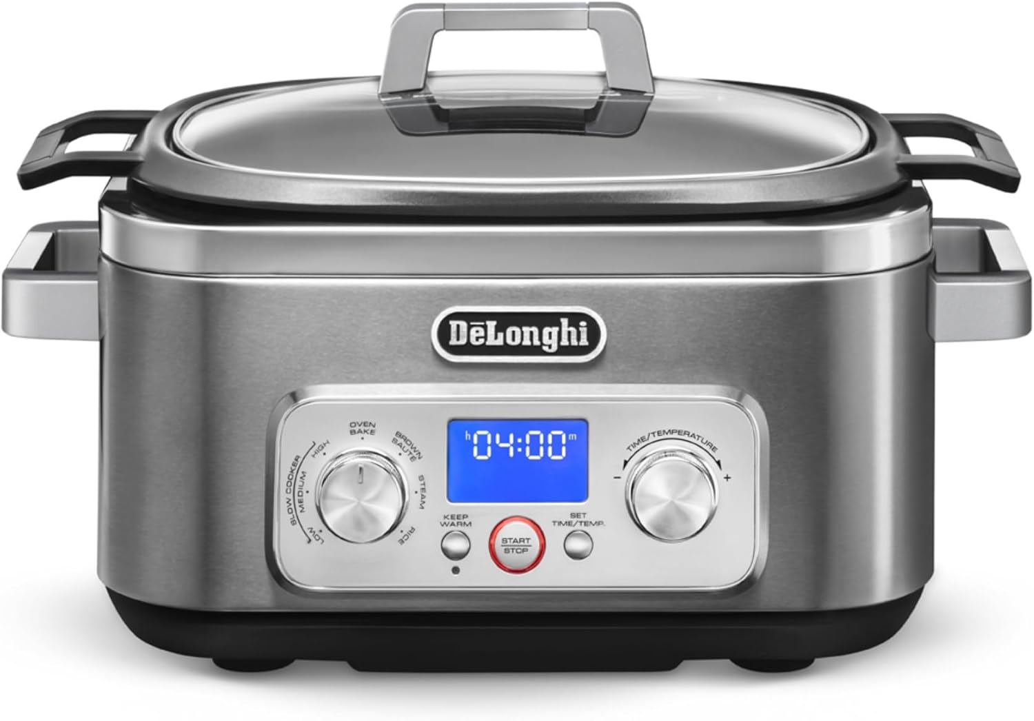 DeLonghi Livenza Multi-Cooker, Stainless Steel - 6 qt - Crock Pot Slow Cooker - 24-Hour Programmability & Seven Modes