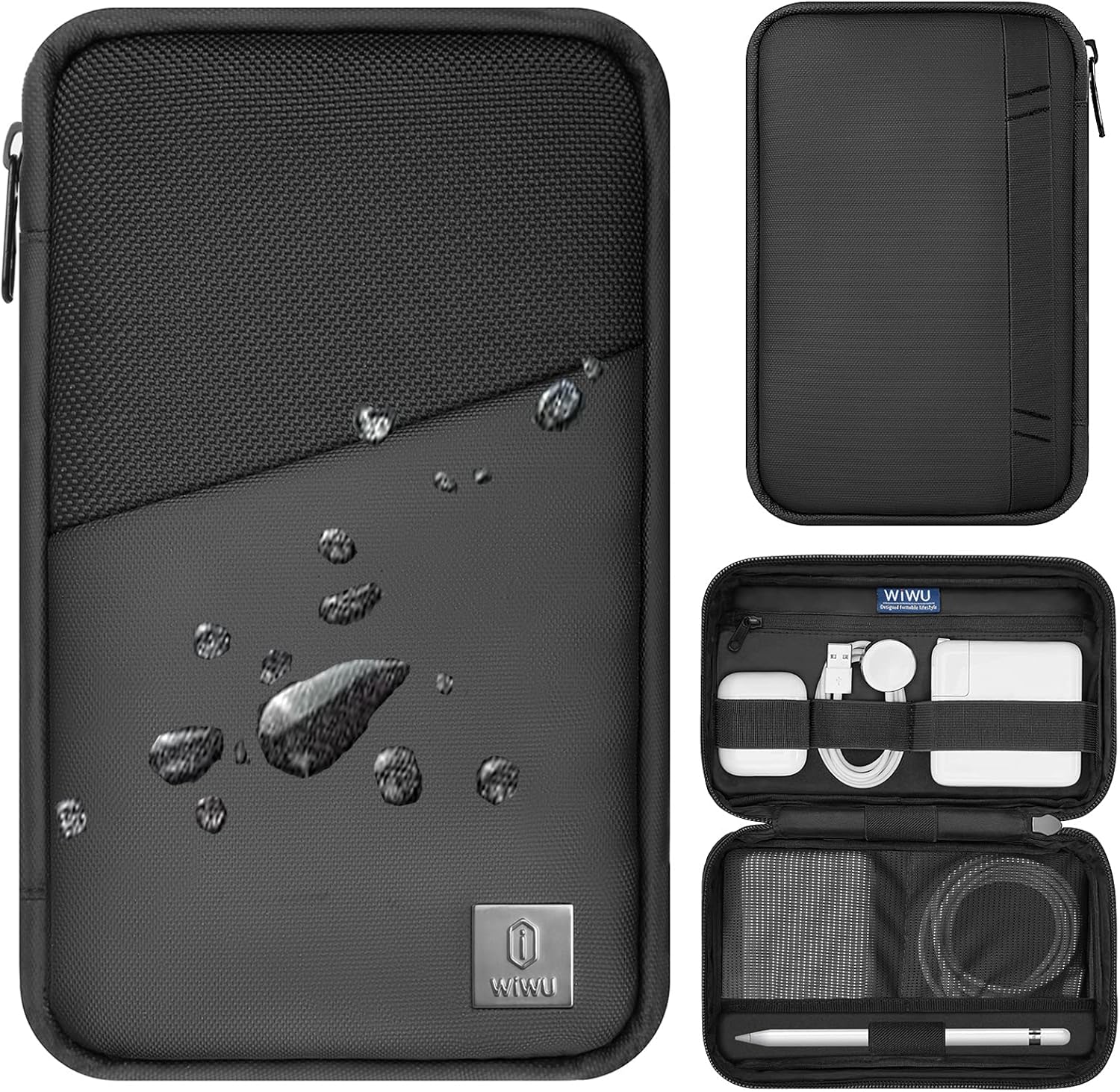 Electronics Organizer Bag Waterproof Travel Organizer Bag Electronics Accessories Pouch Bag Cable Storage Bag Portable Carrying Case for Cable Hard