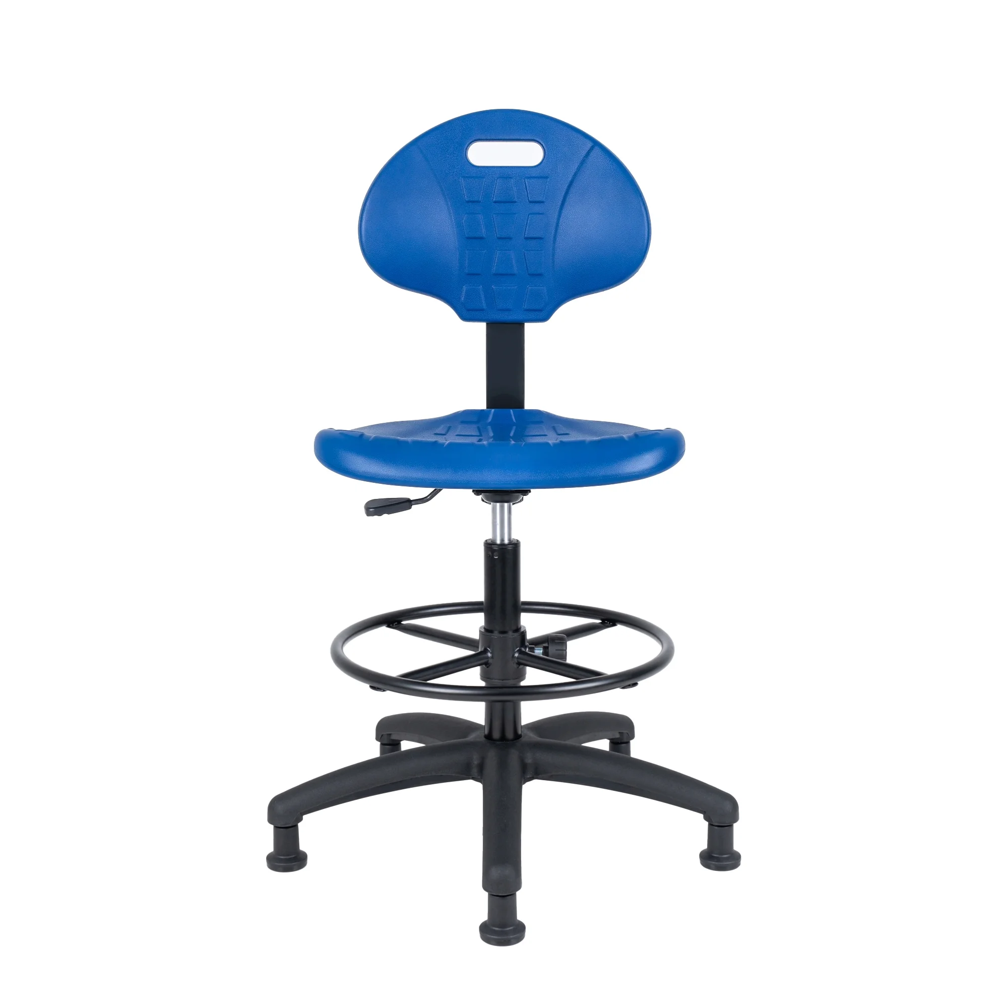 TAKE UR SEAT Deluxe Polyurethane Drafting Lab Stool Chair, 18" Adjustable Footring, 10" Adjustable Height, 450 lbs seat Capacity, Heavy Duty