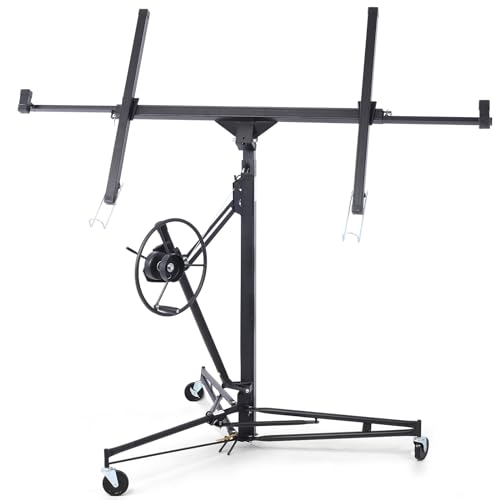 Drywall Lift 11FT, 150LBS Heavy Duty Sheetrock Lift, Drywall Lift Panel Hoist, 360° Adjustable Drywall Jack Lift for Ceiling