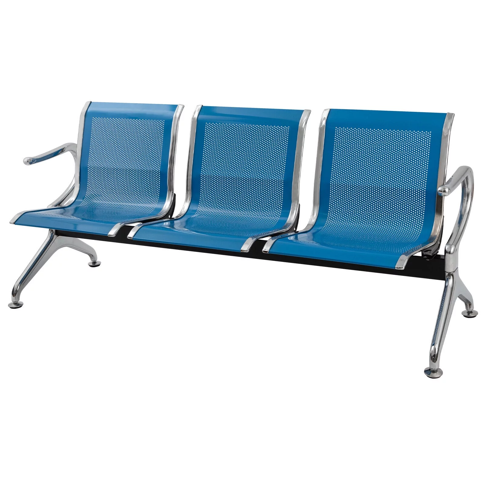 TFCFL Modern 3 Seat Office Reception Chair Waiting Room Visitor Guest Sofa Seat w/ Arm