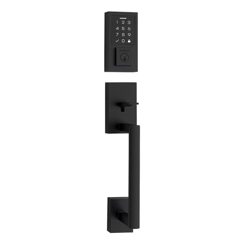 Kwikset SmartCode 270 Keyless Electronic Contemporary Touchpad Deadbolt, Auto Door Lock, SmartKey Re-Key Security, Matte Black