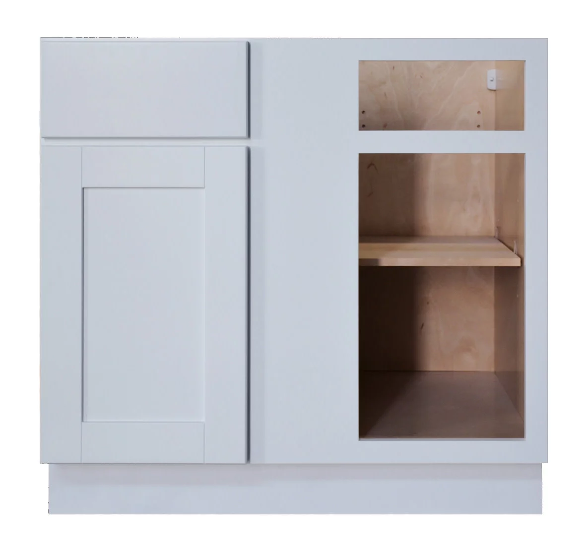 Sunny Wood Shb42bc-A Shaker Hill 36" Blind Corner Base Cabinet - White