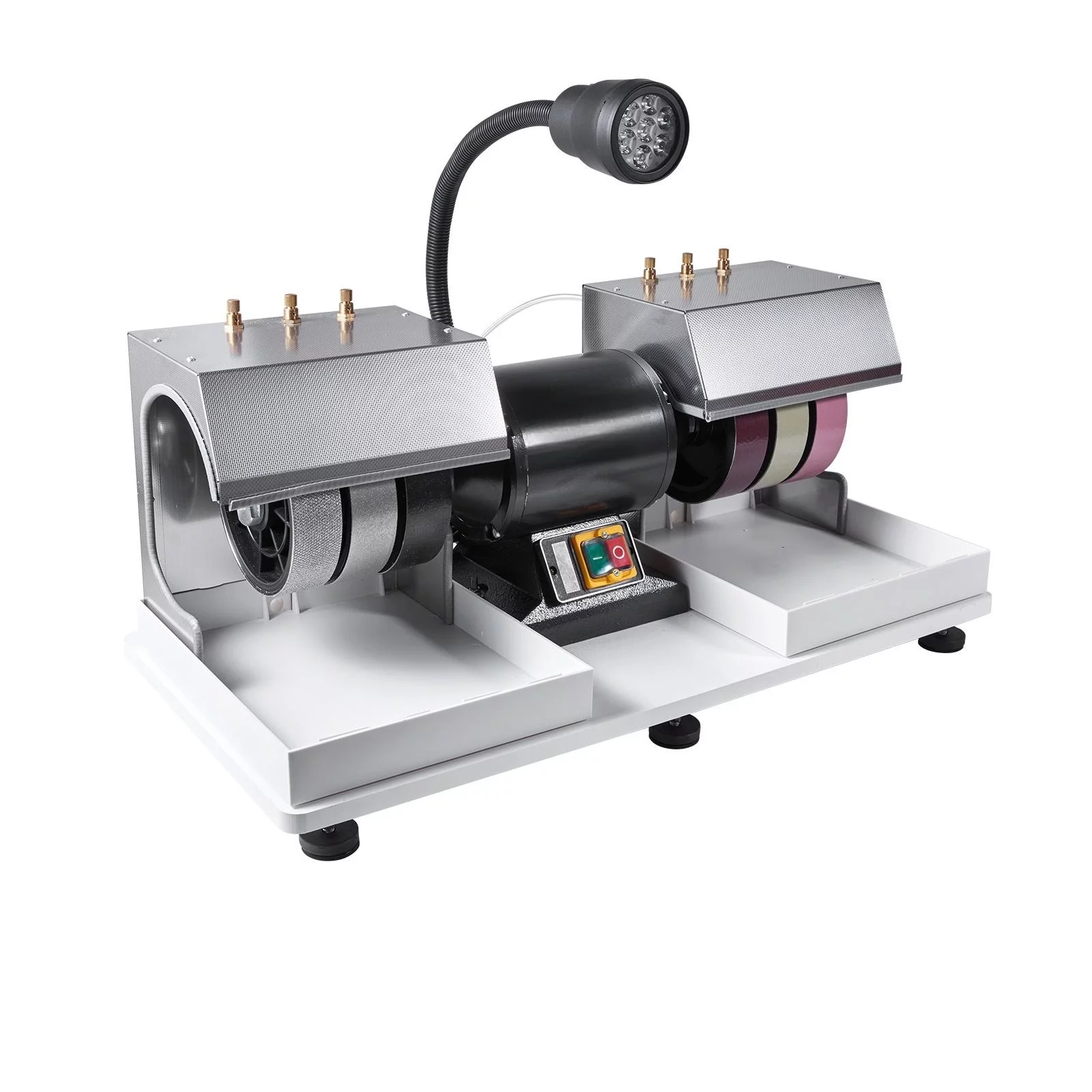 BENTISM Cabbing Machine, 6" 2HP 1800 RPM Efficient, Gem Faceting Machine With Lamp & Water Pump, Lapidary Rock Grinder Polisher