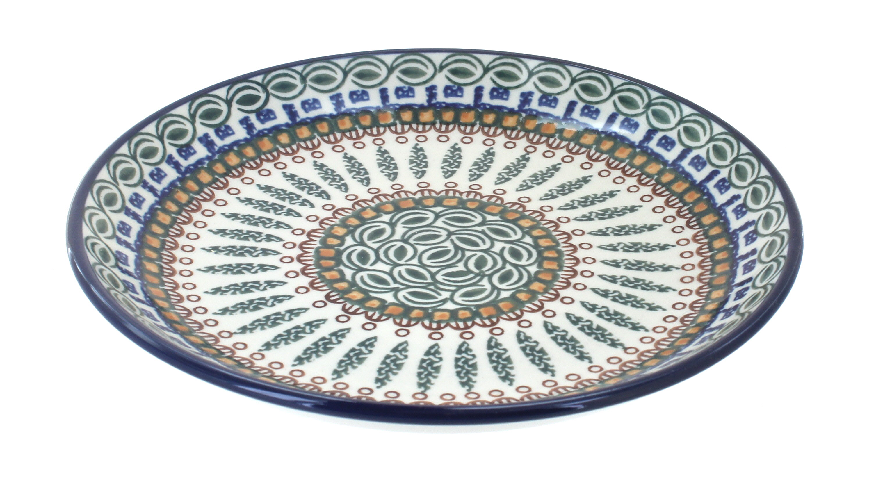 Blue Rose Polish Pottery Tuscany Dessert Plate