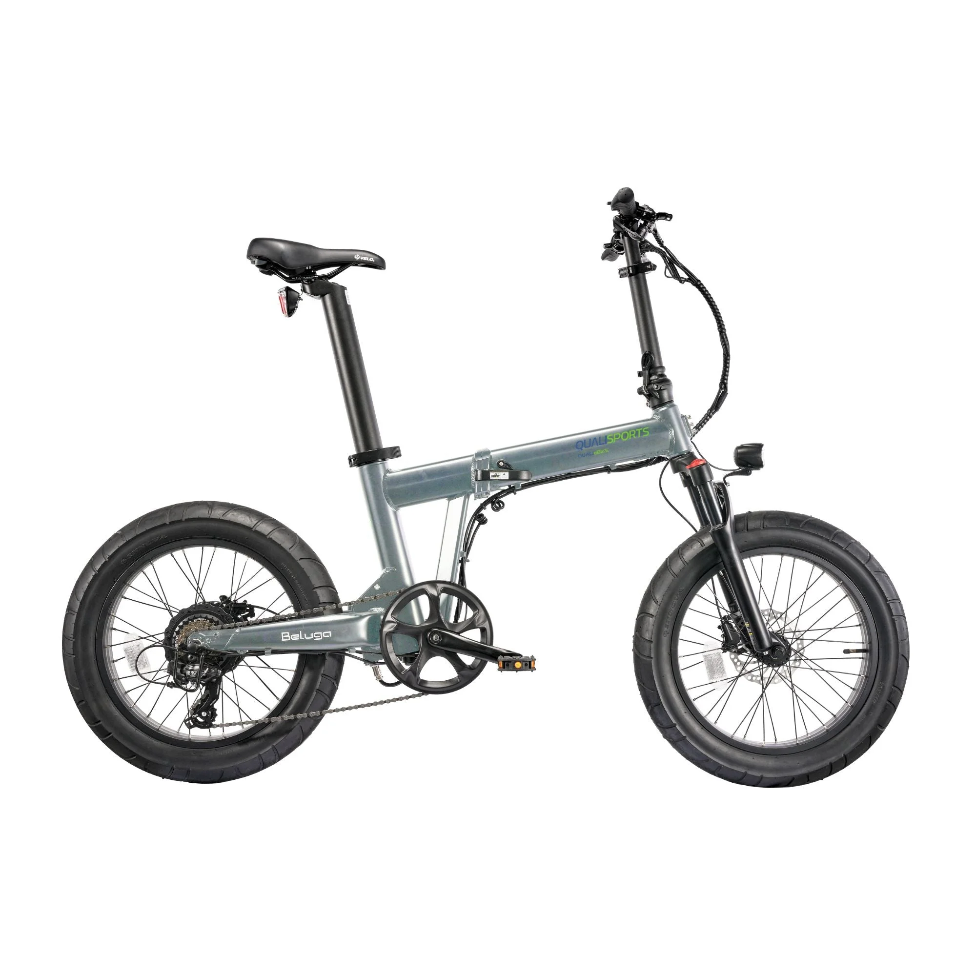 Qualisports Adults Foldable Ebike, 500W with Dual Removable Battery, 48V UL 2849 Certified Fat Tire Electric Bicycle, 7-Speed