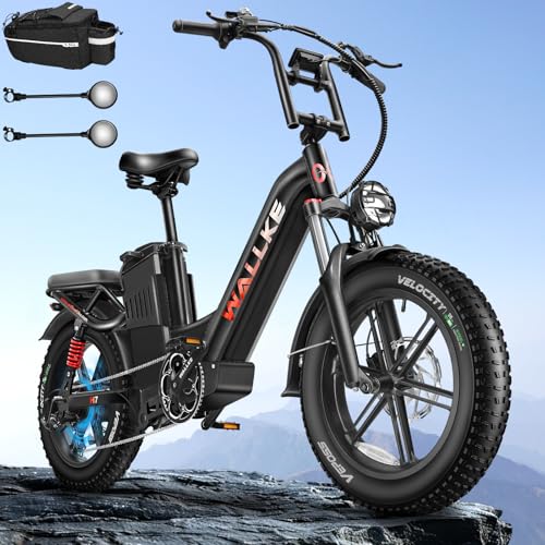 W Wallke AWD Dual Motor Electric Bike for Adults, UL2849 Certified, 48V 60Ah Battery Cell Brand Sam-Sung, Long Range 200 Miles 35MPH Fast Ebike