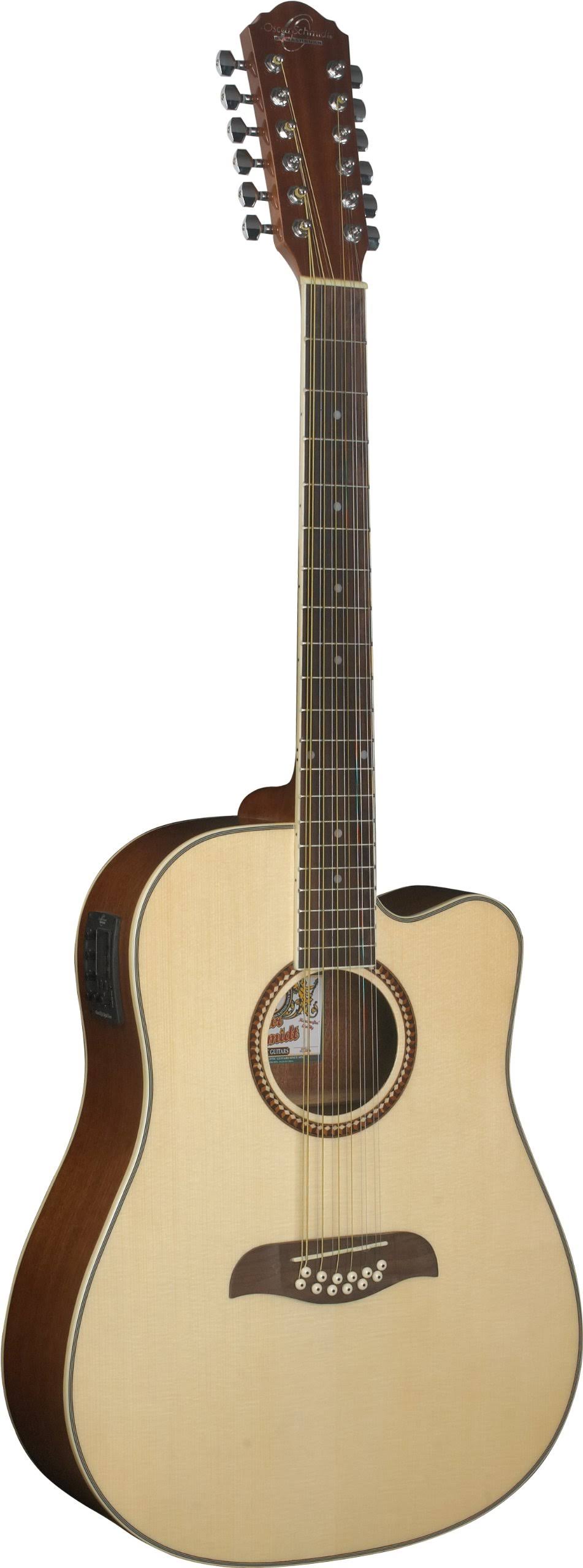 Oscar Schmidt OD312CE 12-String Acoustic-Electric Guitar Natural