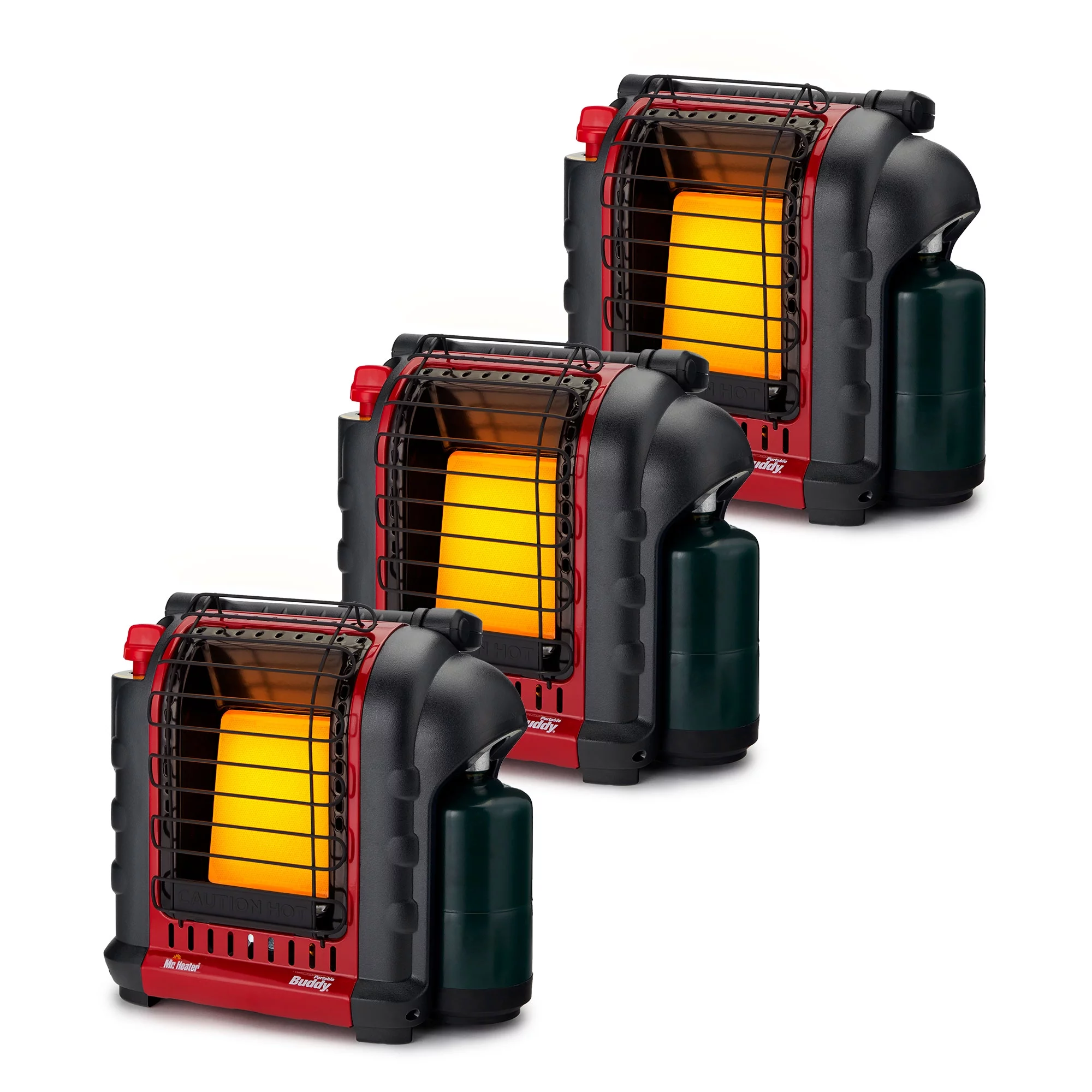 Mr. Heater Portable Buddy Outdoor Propane Gas Space Heater, (3 Pack)