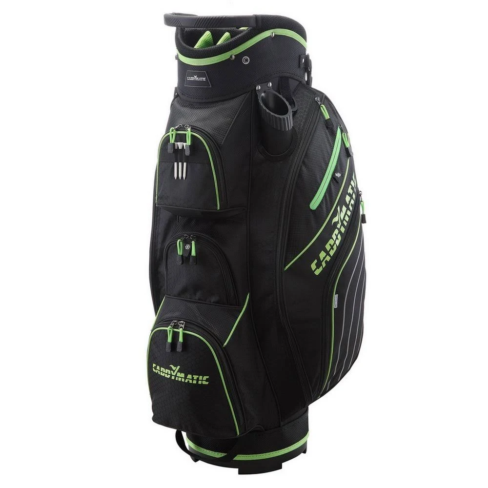 Caddymatic Golf Deluxe 14-Way Cart Bag Black/ Green