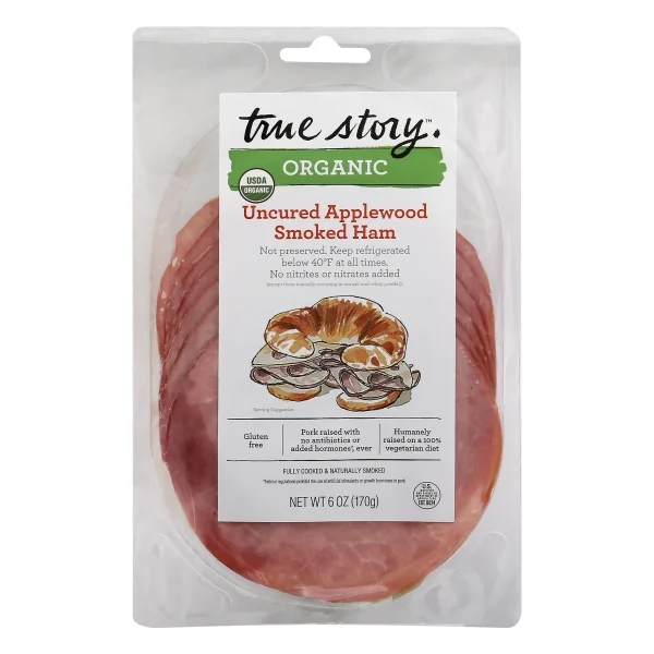 TRUE STORY HAM APPLWOOD SMOKED ORG 6 OZ - Pack of 12