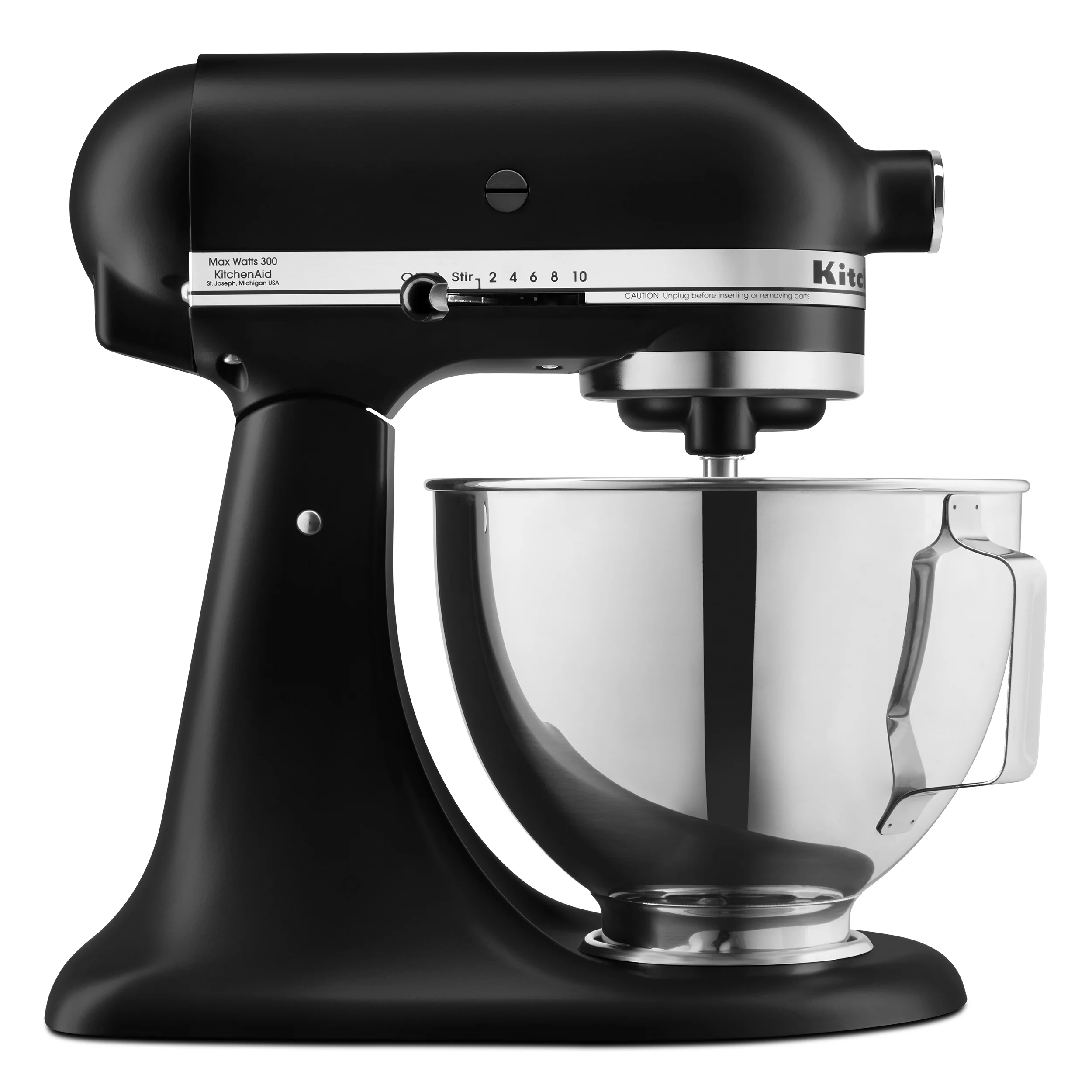 KitchenAid&reg; Deluxe 4.5 Quart Tilt-Head Stand Mixer, Black Matte, KSM97