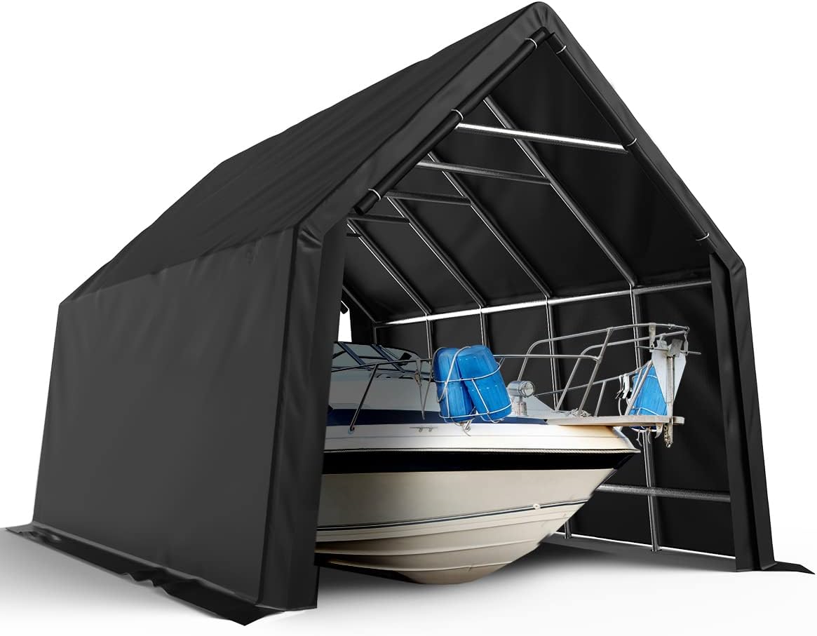 KING BIRD 13' x 20' x 12' Heavy Duty Carport for SUV, Full-Size Truck and Boat