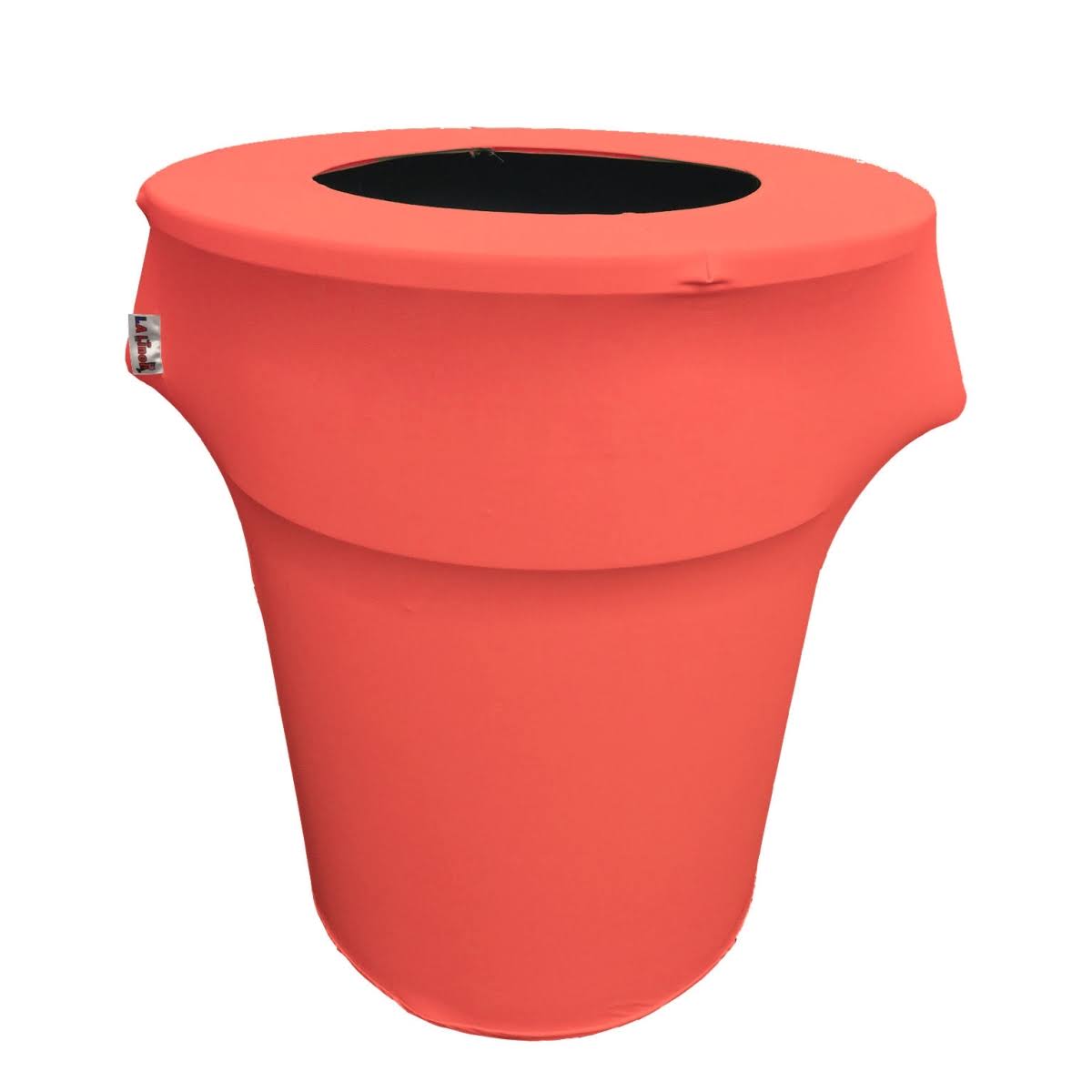 Keen SpandexCover55G-CoralX55 Stretch Spandex Trash Can Cover 55 Gal Round, Coral