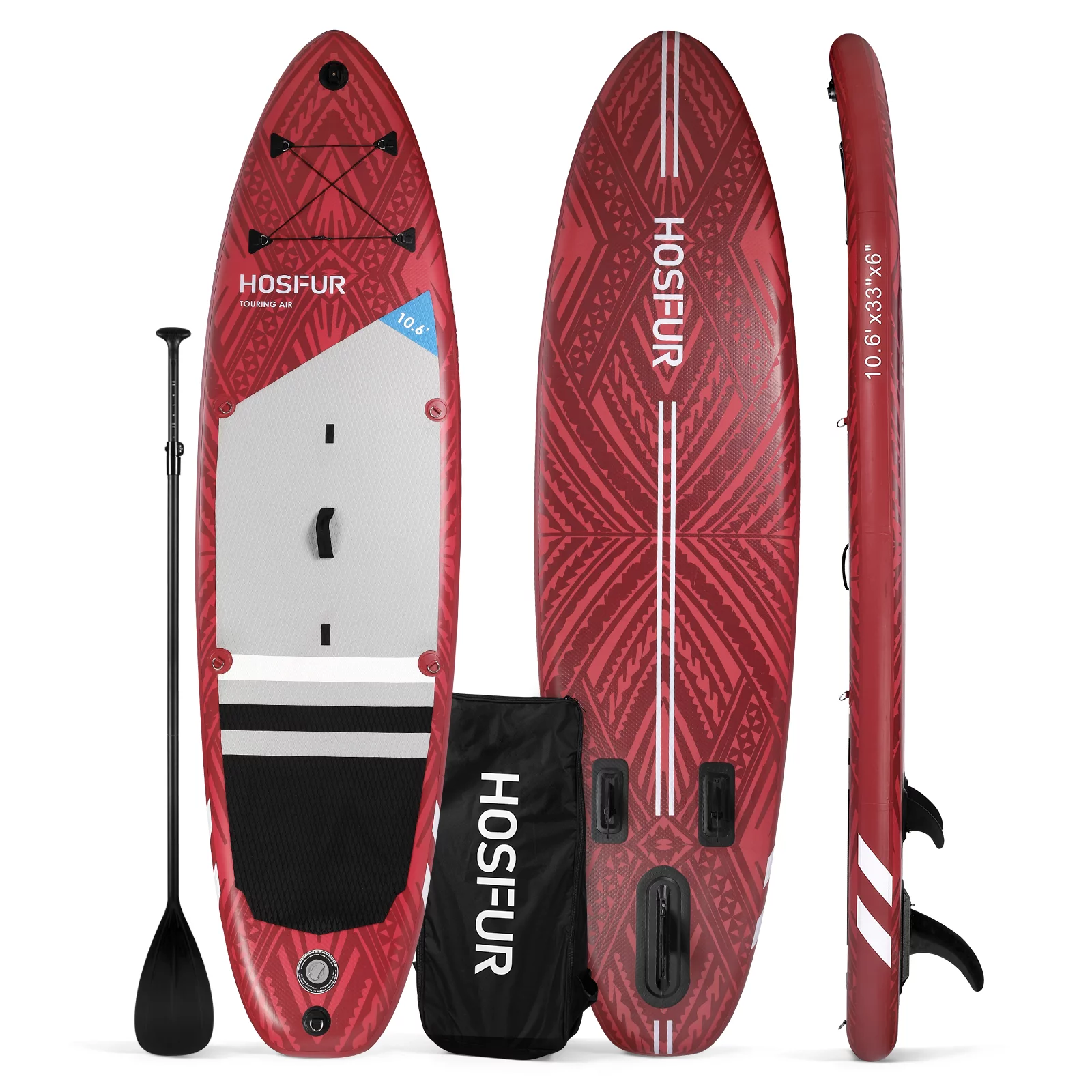 Inflatable Paddle Board SUP, 10'6×33"×6" Stand Up Paddle Boards for Adults Paddleboards with SUP Accessories, Backpack, Camera Mount