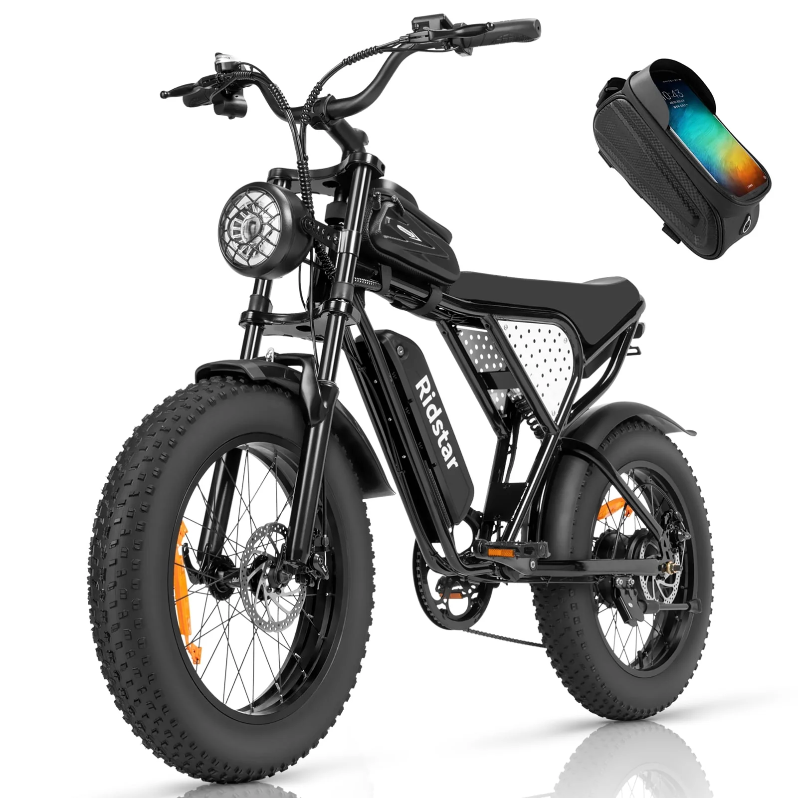 Electric Bike for Adults Ridstar, 20 Fat Tire Electric Motorcycle