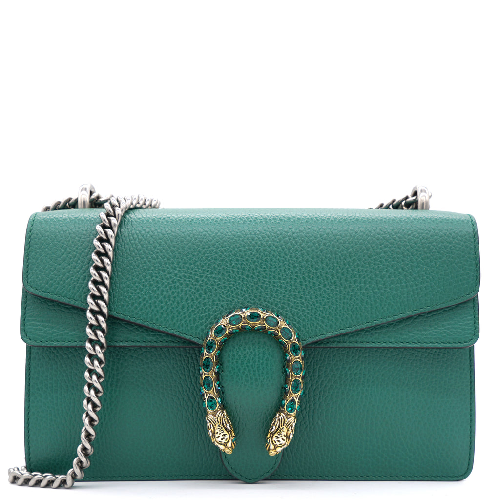 Gucci Green Leather Small Dionysus Shoulder