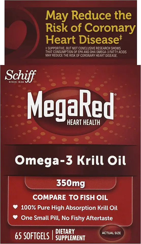 MegaRed 350mg Omega-3 Krill Oil, 60 softgels - Kansas Nuitrition - HNZSDS