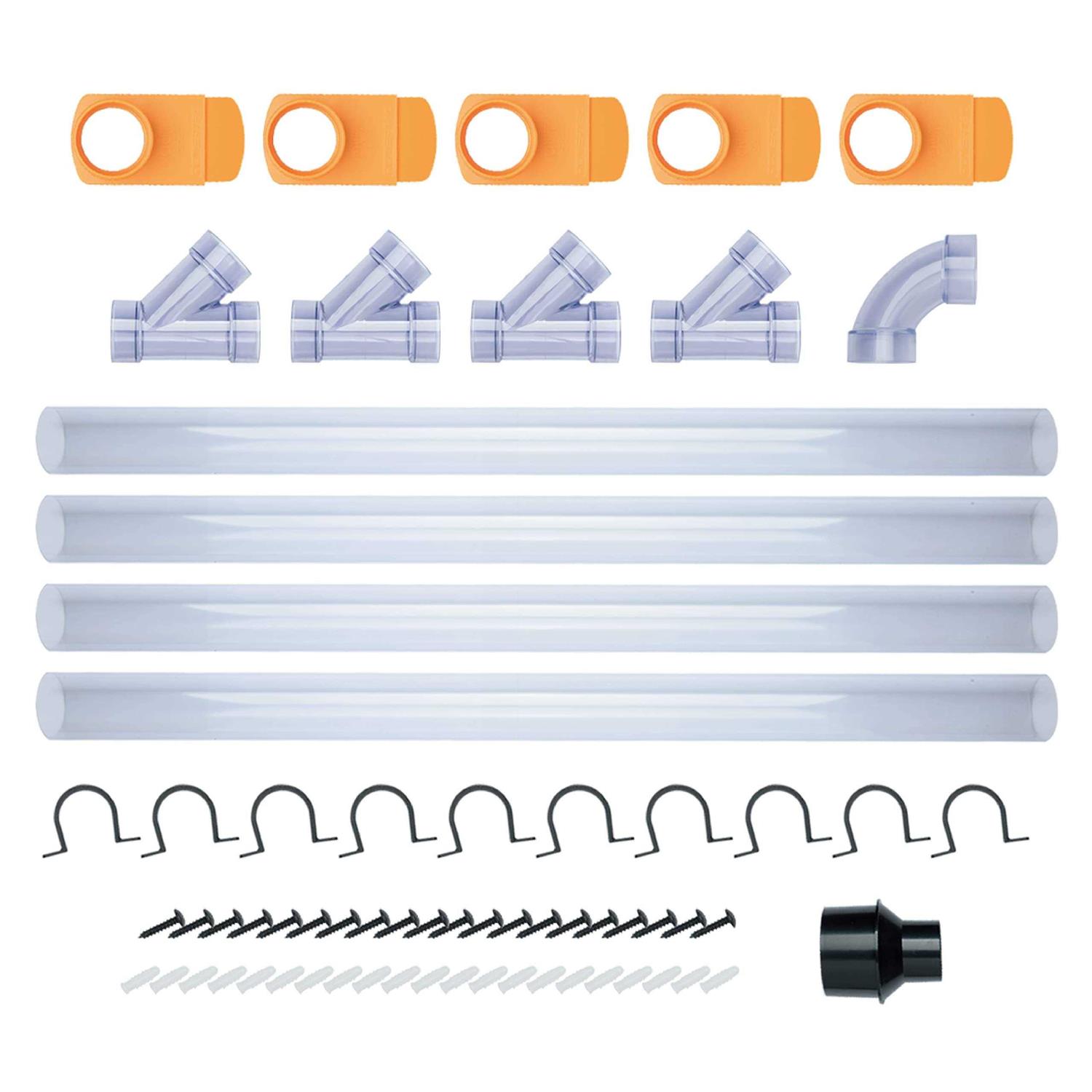 POWERTEC 70304 2-1/2 inch Dust Collection Fittings Network w/ Reducer - Shop Hardware Tools Online Store