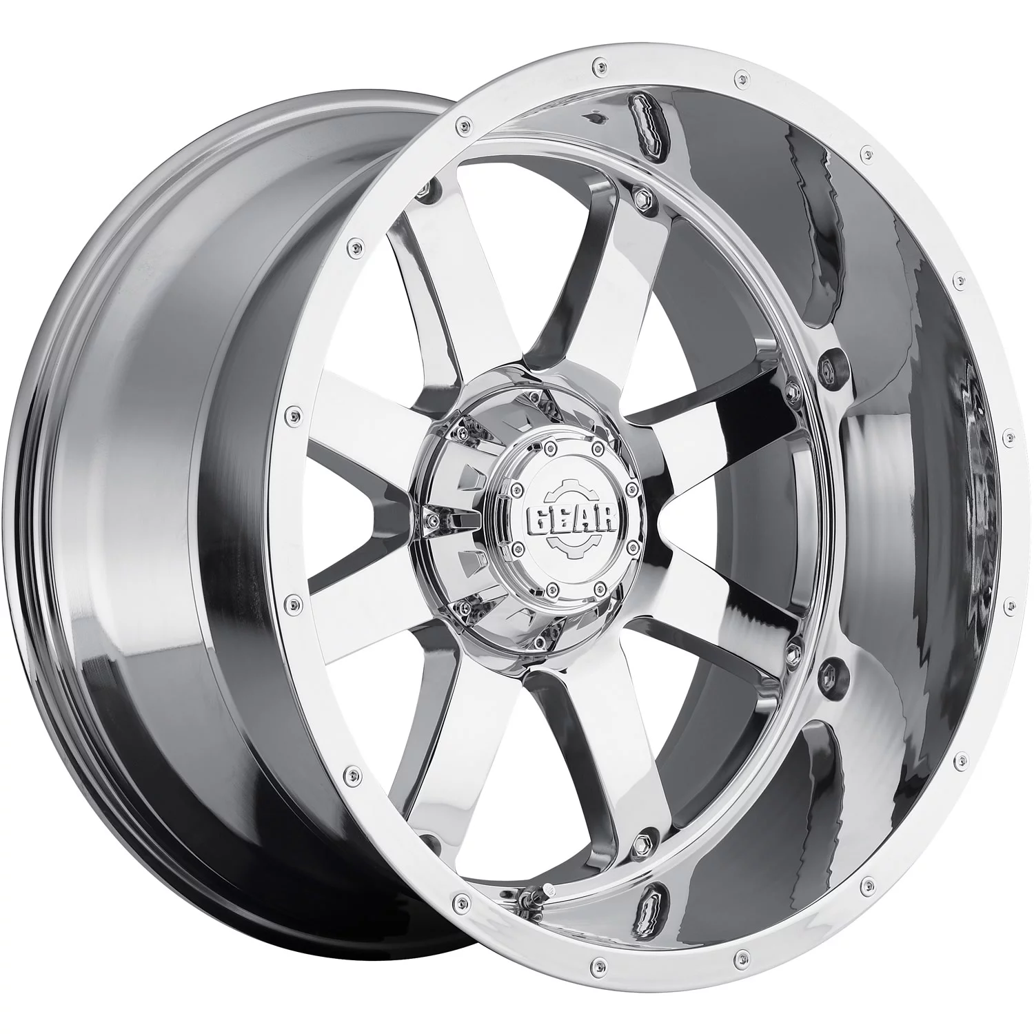 Gear Off Road 726C Big Block 20x12 8x165.1 -44et Chrome Plated Wheel