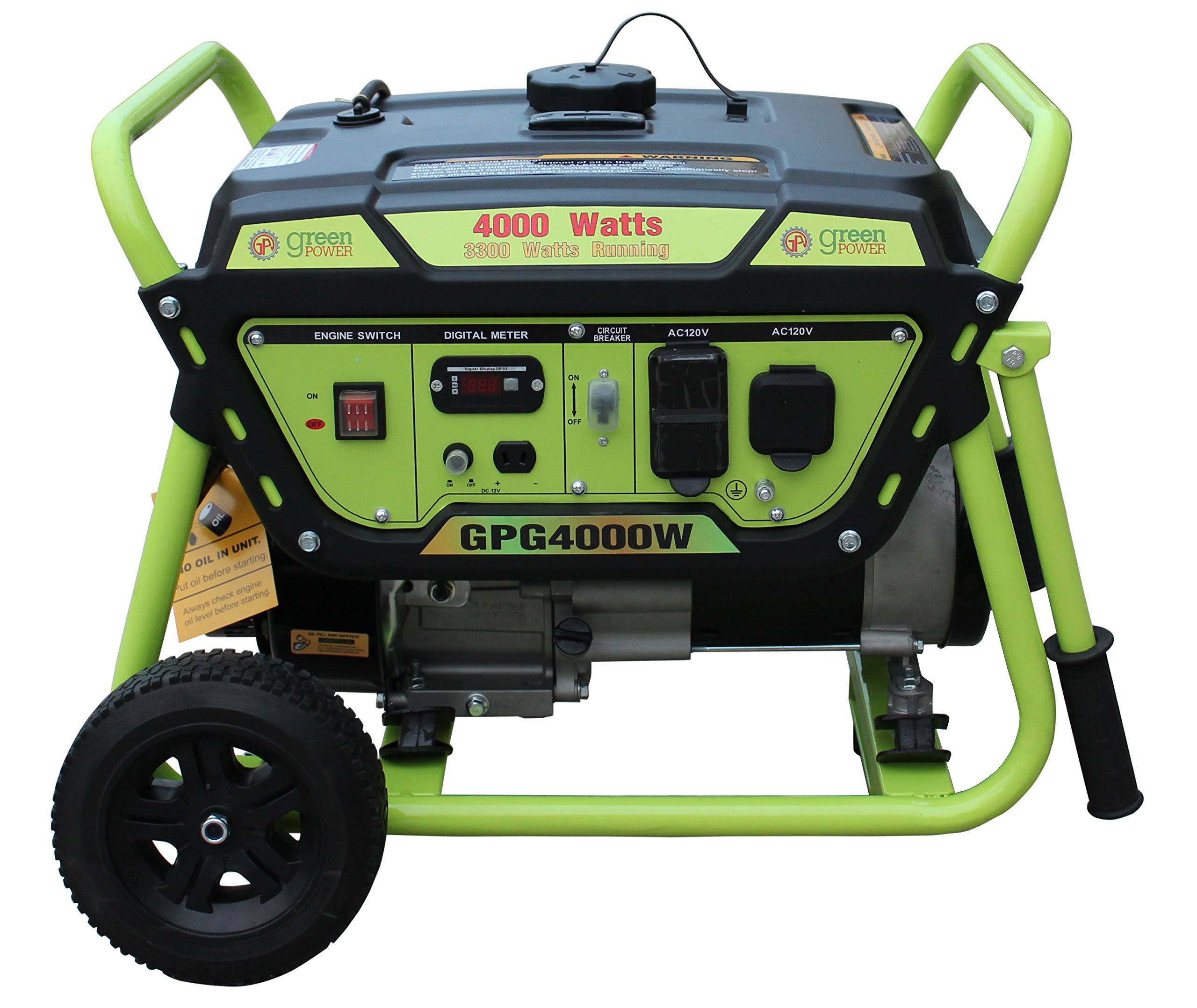 Green-Power America GPG4000W 4000W Pro Series Recoil Start Generator