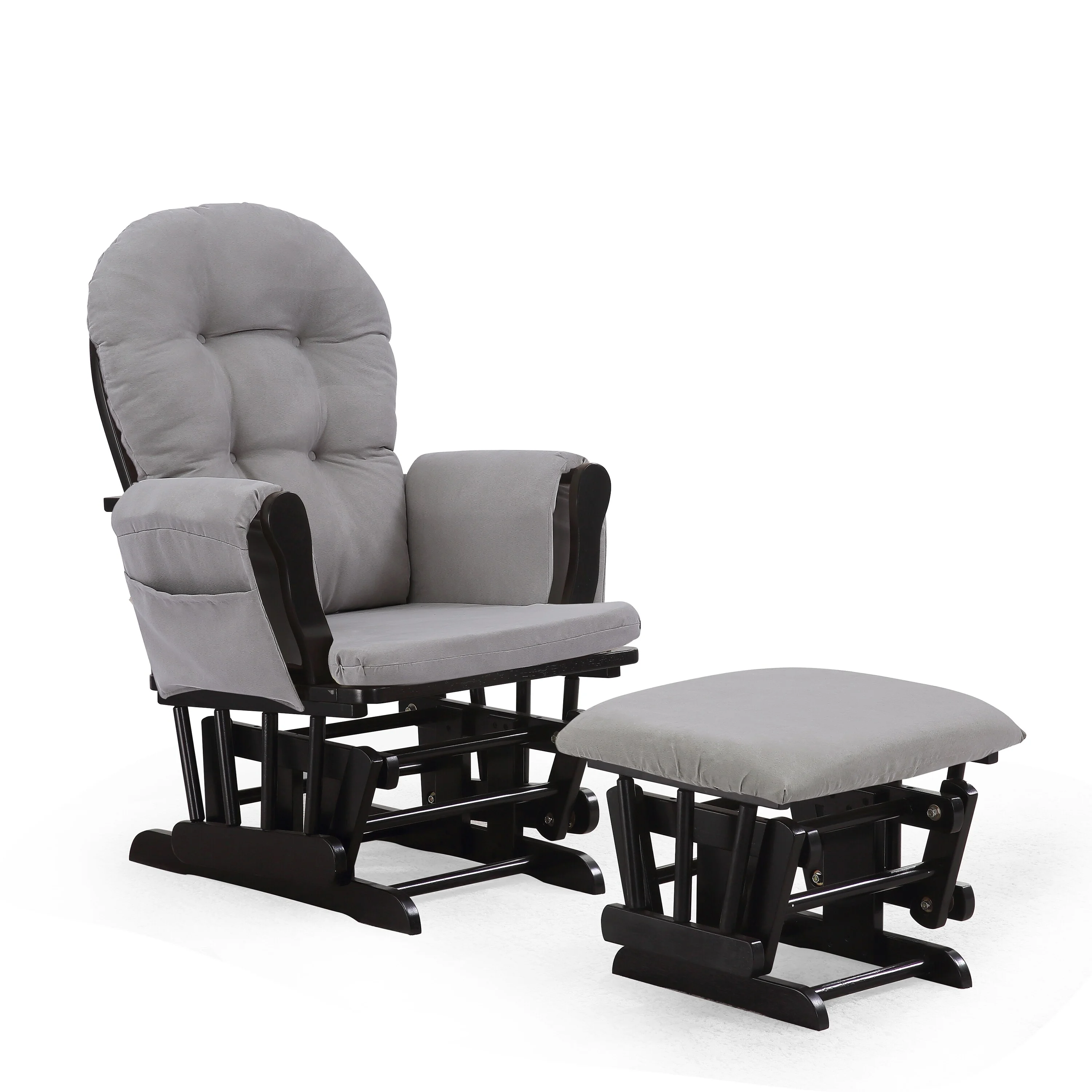 PT. RUDANT MAJU SELARAS Rejoice Glider Rocking Chair with Ottoman BLACK / GRAY