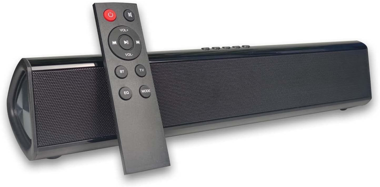 Sound Bars for TV with Subwoofer, YOKARTEE Bluetooth TV Soundbar with Wireless Speakers for TV/PC/Projector, 30W Compact Home Audio Sound Bar