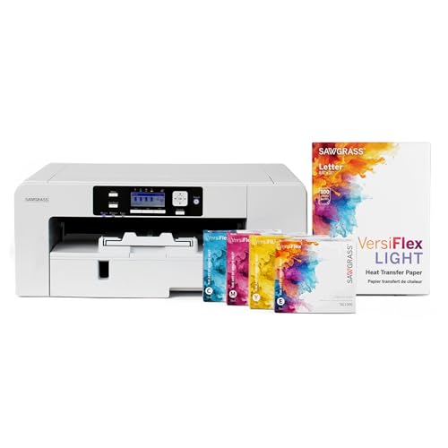 Sawgrass SG500 VersiFlex Printer Bundle, Innovative Inks & Light Heat Transfer Paper Bundle - Soft-Touch Infusible Ink, 8.5x11 Paper
