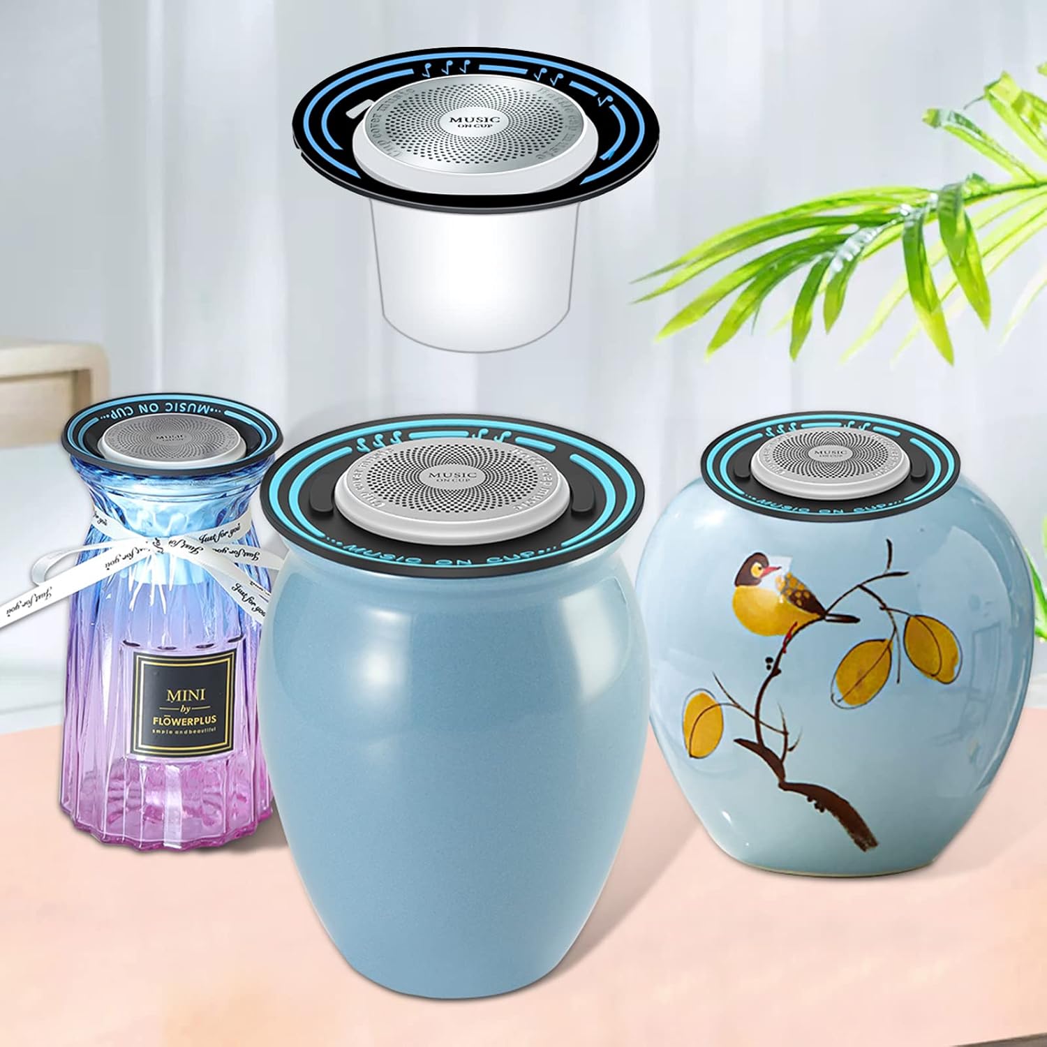 Bluetooth Speaker ，Music on Cup,Mug Speaker,Cup Cover Music,Bottle Cap Music